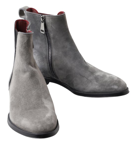 Suedes ankleboots med dragkedja - Image 5
