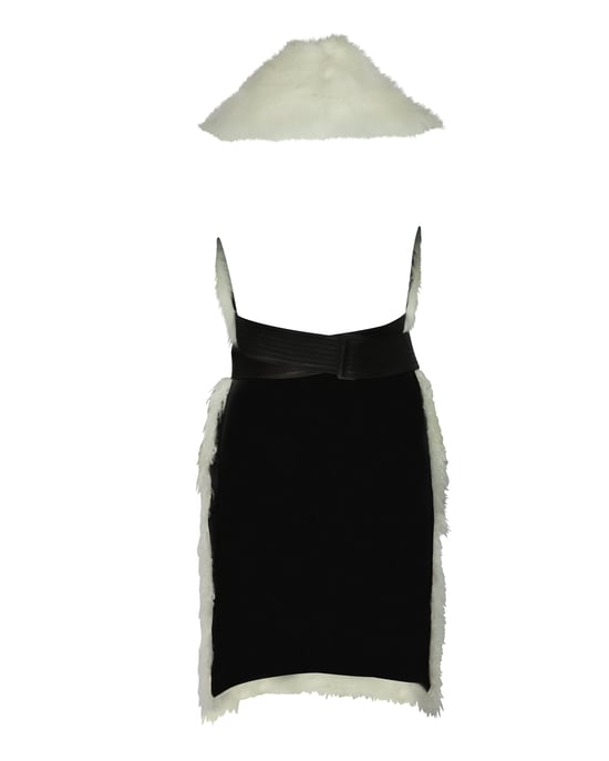 Altuzarra Constable Belted Gilet in White Fur - Image 2