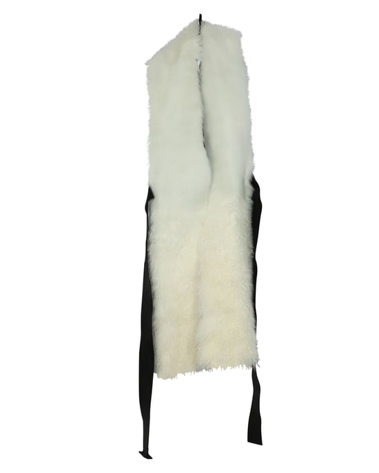 Altuzarra Constable Belted Gilet in White Fur - Image 3