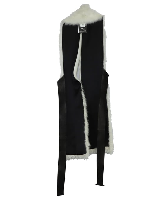 Altuzarra Constable Belted Gilet in White Fur - Image 4