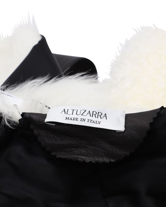 Altuzarra Constable Belted Gilet in White Fur - Image 5