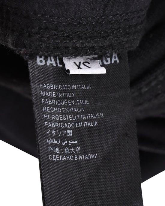 Balenciaga Distressed Hem Jeans in Black Cotton - Image 4