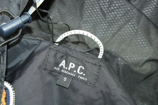 APC x KWay Windbreaker Jacket in Black Nylon - Image 3