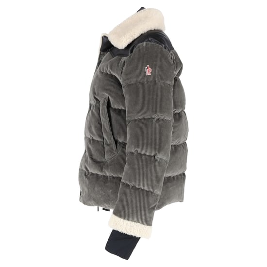 Moncler Roubion Shearling-Trimmed Jacket in Grey Cotton - Image 2
