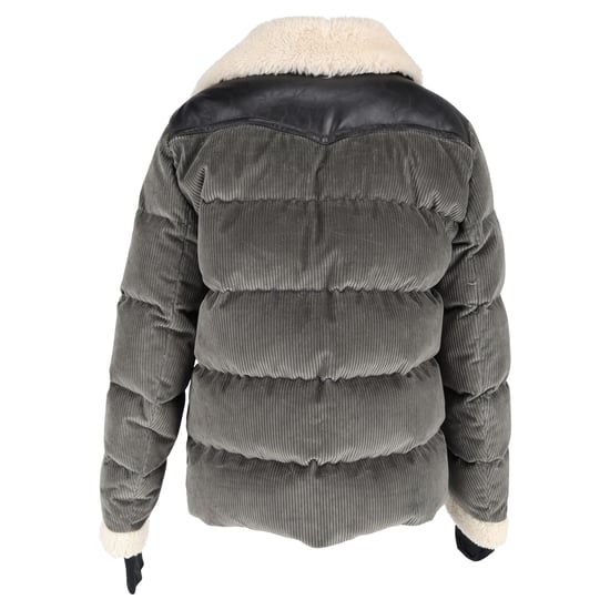 Moncler Roubion Shearling-Trimmed Jacket in Grey Cotton - Image 3