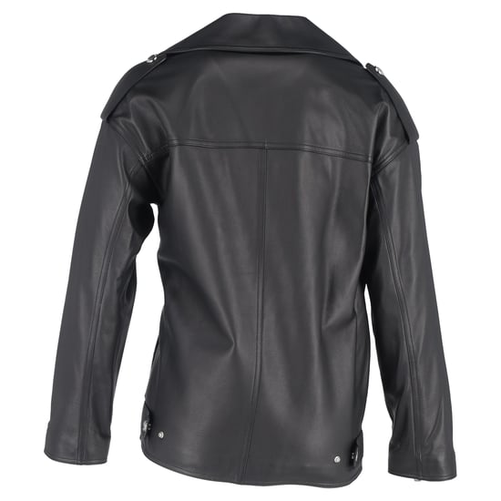 Burberry Stonefield Pocketdetail Bikerjack in Zwart Leer - Image 3