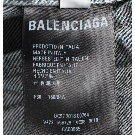 Balenciaga 'You Are The World' Embroidered Denim Jacket in Blue Cotton - Image 5