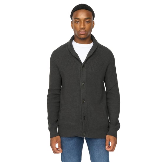 Duck and Cover Mens Venosa Shawl Collar Cardigan (Charcoal) - Image 1