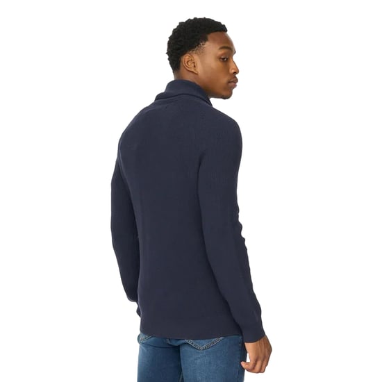 Duck and Cover Mens Venosa Shawl Collar Cardigan (Navy) - Image 2