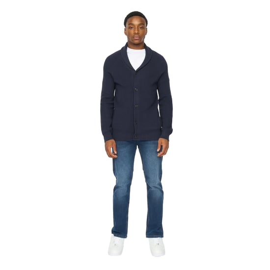 Duck and Cover Mens Venosa Shawl Collar Cardigan (Navy) - Image 3