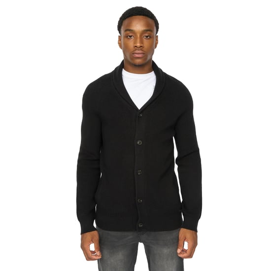 Duck and Cover Mens Venosa Shawl Collar Cardigan (Black) - Image 1
