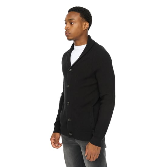 Duck and Cover Mens Venosa Shawl Collar Cardigan (Black) - Image 3