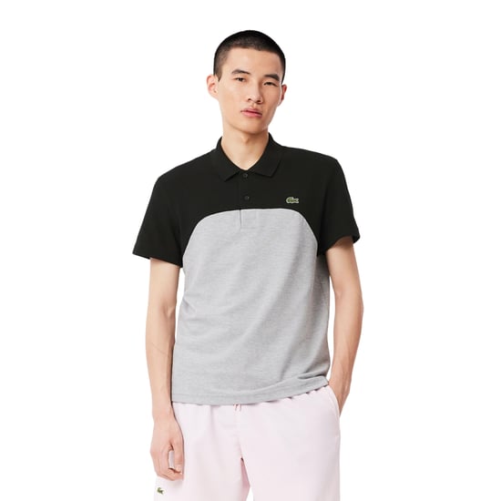 Lacoste Herenpoloshirt met kleurblok (Grijs) - Image 2