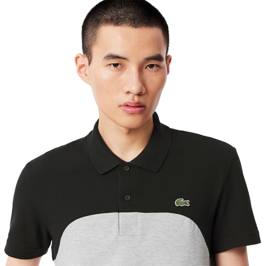Lacoste Herenpoloshirt met kleurblok (Grijs) - Image 3