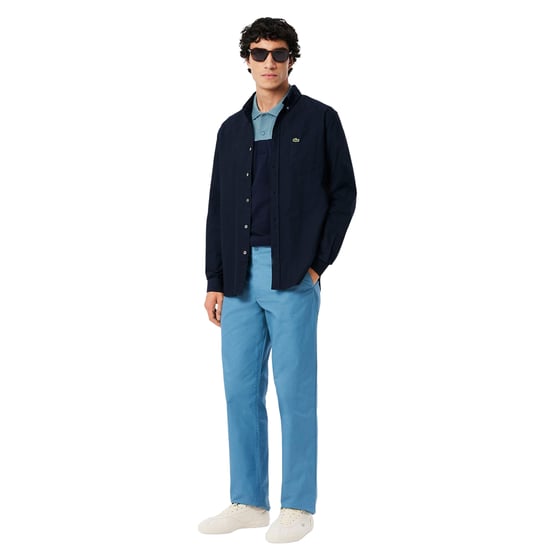 Lacoste Herenpoloshirt met kleurblok (Grijs) - Image 4