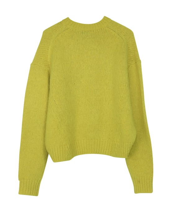 Acne Studios Oversized Jumper in Yellow Shira Alpaca - Image 2