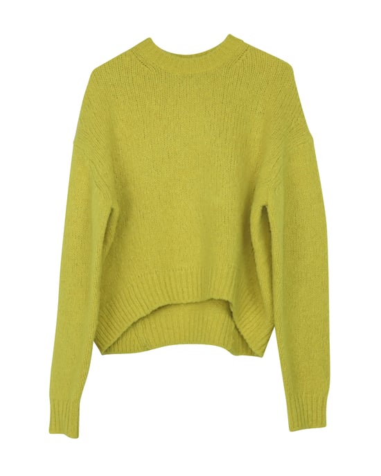Acne Studios Oversized Jumper in Yellow Shira Alpaca - Image 3