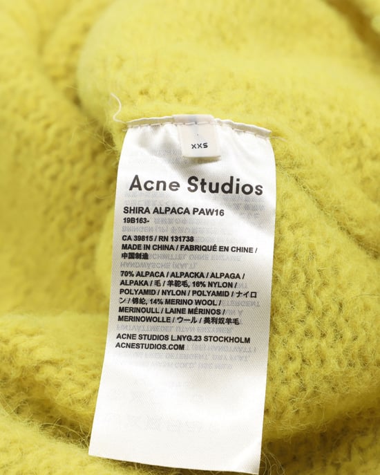 Acne Studios Oversized Jumper in Yellow Shira Alpaca - Image 5