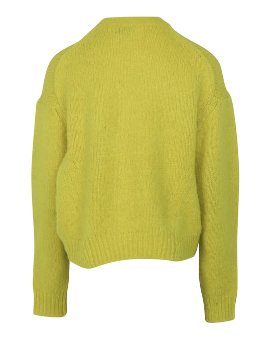 Acne Studios Oversized Jumper in Yellow Shira Alpaca - Image 6