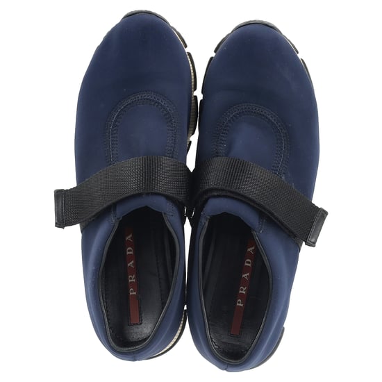 Prada Instapper Sneakers in Marineblauw Nylon - Image 3
