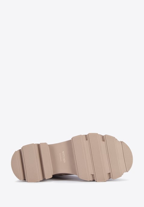 Wittchen Women's leather boots with thick soles beige natural leather - Image 4