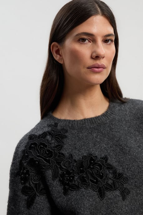 Lace Embellished Cosy Jumper - Image 2