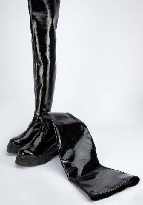 Wittchen Dames lakleren hoge laarzen zwart lakleer - Image 5