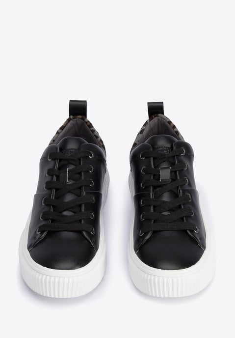 Wittchen Dames Leren Sneakers met Luipaardpatroon Zwart Natuurlijk Leer - Image 2