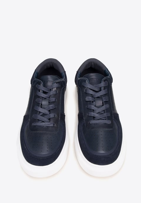 Wittchen Heren Marineblauwe Leren Sneakers - Image 2