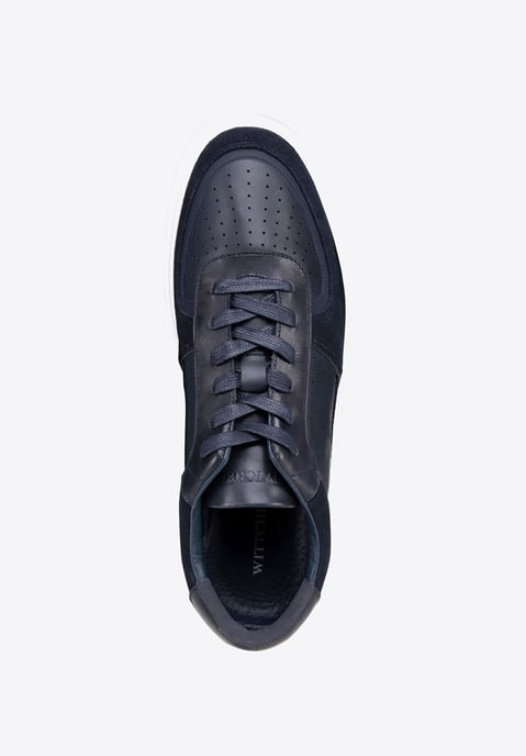 Wittchen Heren Marineblauwe Leren Sneakers - Image 4