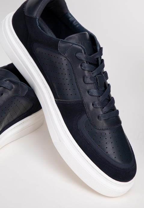 Wittchen Heren Marineblauwe Leren Sneakers - Image 6