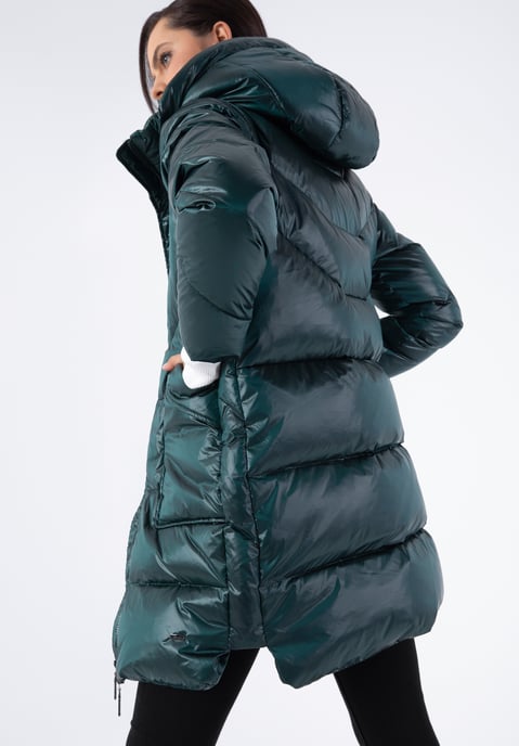 Wittchen Women's Green Nylon Hooded Down Coat - Image 2