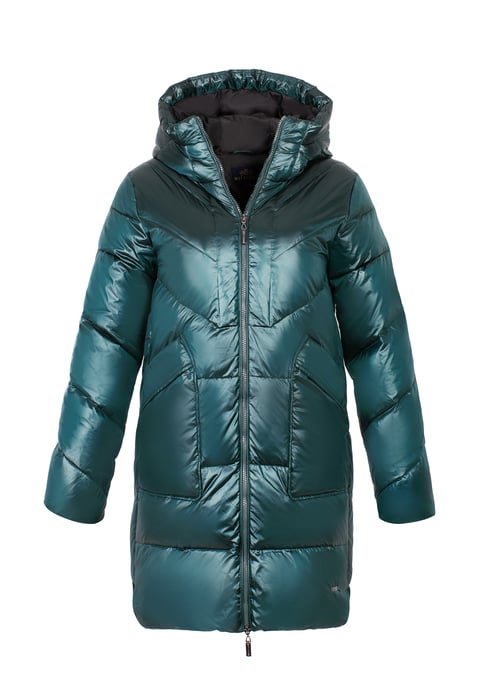 Wittchen Women's Green Nylon Hooded Down Coat - Image 6