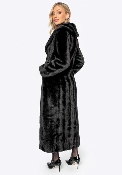 Wittchen Women's Faux Fur Coat Classic Black Polyester - Image 4