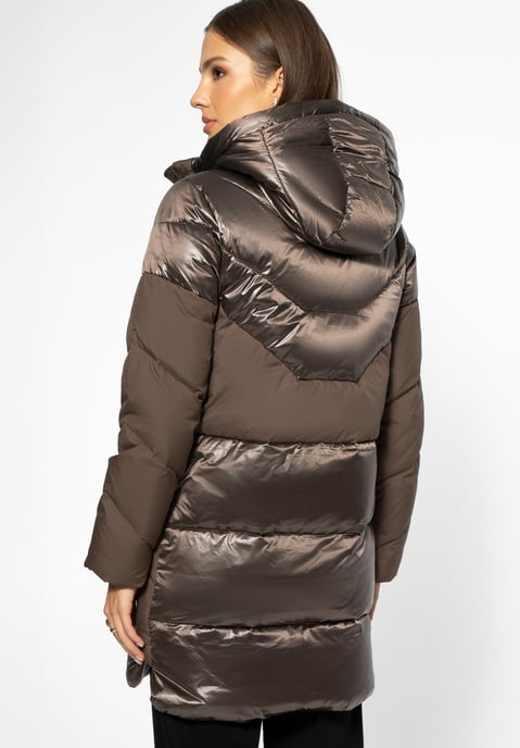 Wittchen Dames Donsjas met Capuchon, Beige - Image 4
