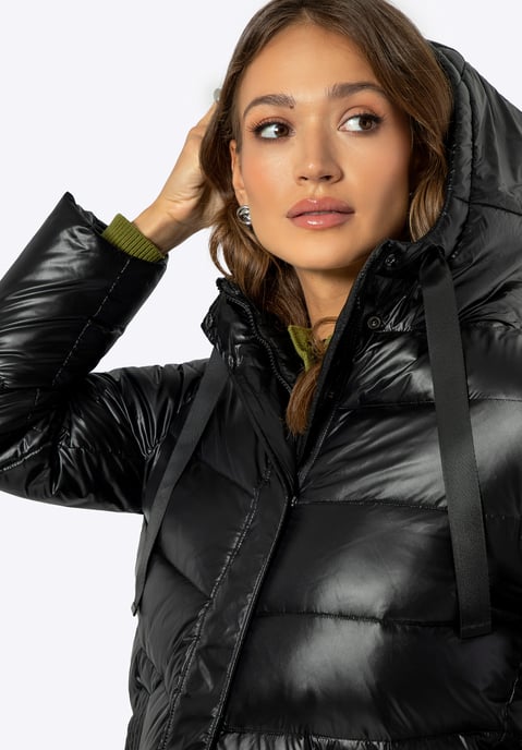 Wittchen Women's Quilted Down Coat Black Nylon - Image 4