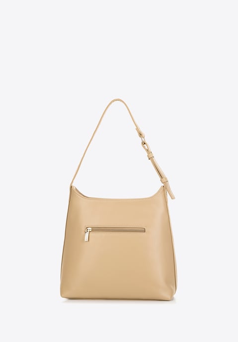 Wittchen Dames handtas met reliëflogo, beige, eco-leer - Image 3