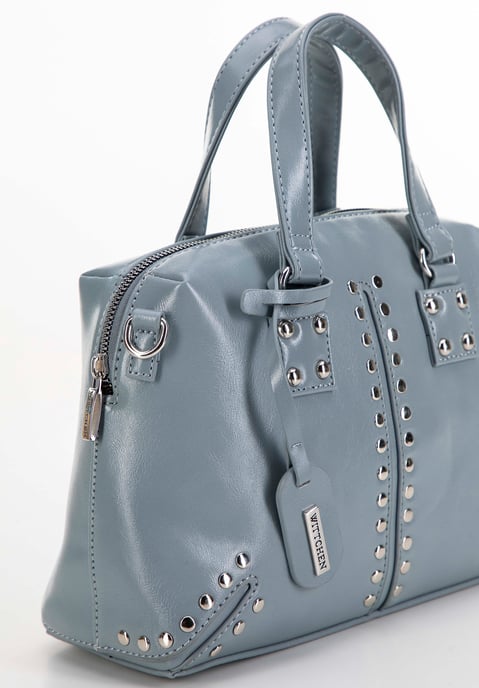 Wittchen Dames eco-leren aktetas met kwastje, blauw - Image 5