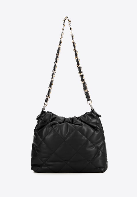 Wittchen Women's black leatherette bag with chain - Image 2
