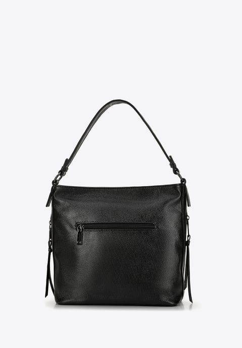 Wittchen Dames handtas, eco-leren tas, glanzend zwart - Image 1