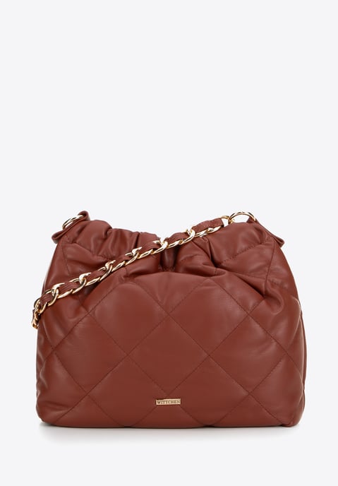 Wittchen Women's red eco-leather bag with chain - Image 1