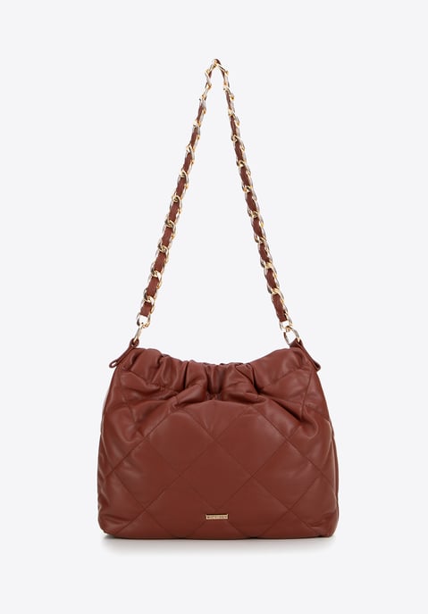 Wittchen Women's red eco-leather bag with chain - Image 2
