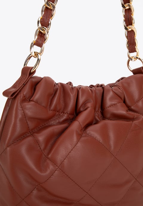 Wittchen Women's red eco-leather bag with chain - Image 5