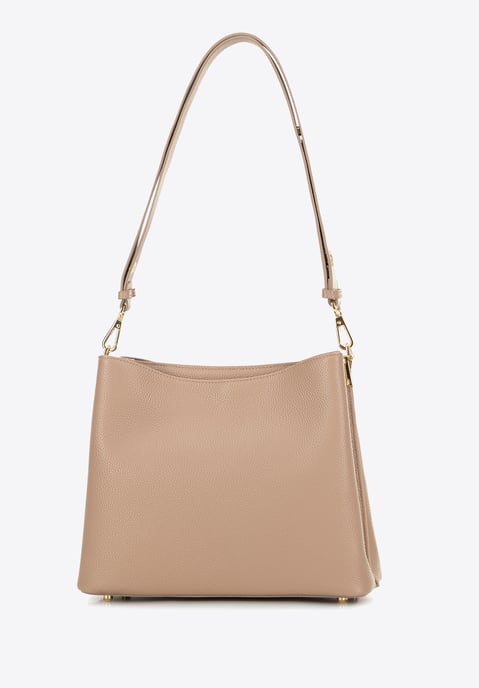 Wittchen Dames leren schoudertas met gesp, beige, natuurleer - Image 3