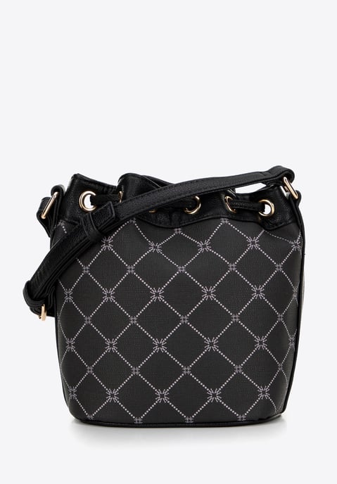 Wittchen Dames Bucket Bag in Eco-leer met Monogram Zwart - Image 2