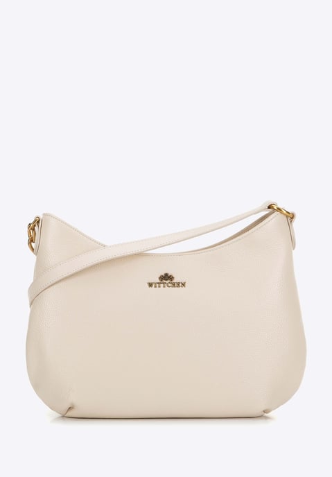 Wittchen Women's Leather Shoulder Bag with Chain Cream Natural Leather - Image 1