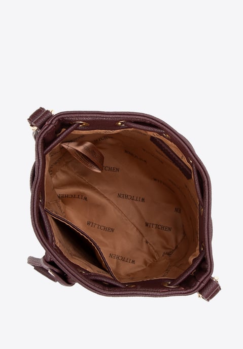 Wittchen Dames Bucket Bag in Eco-leer met Monogram Grijs en Bordeaux Grijs en - Image 3