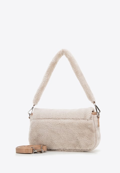 Wittchen Dames Messenger Bag met Bont, Crème - Image 2