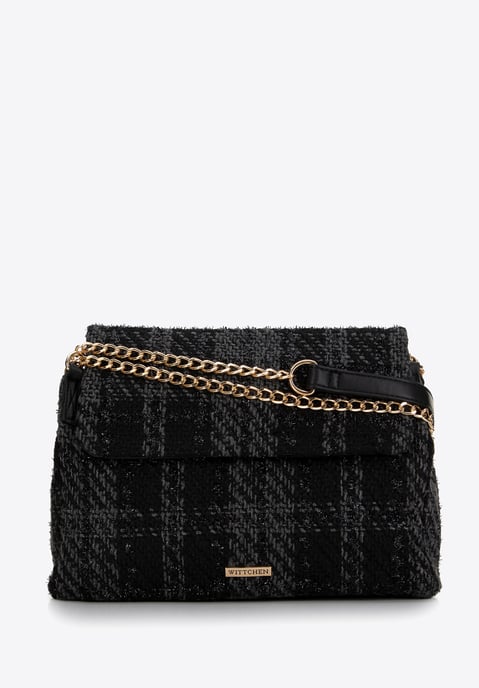 Wittchen Dames Bouclé Messenger Bag, Zwart, Polyester - Image 2