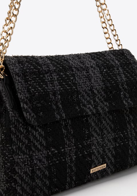 Wittchen Dames Bouclé Messenger Bag, Zwart, Polyester - Image 4